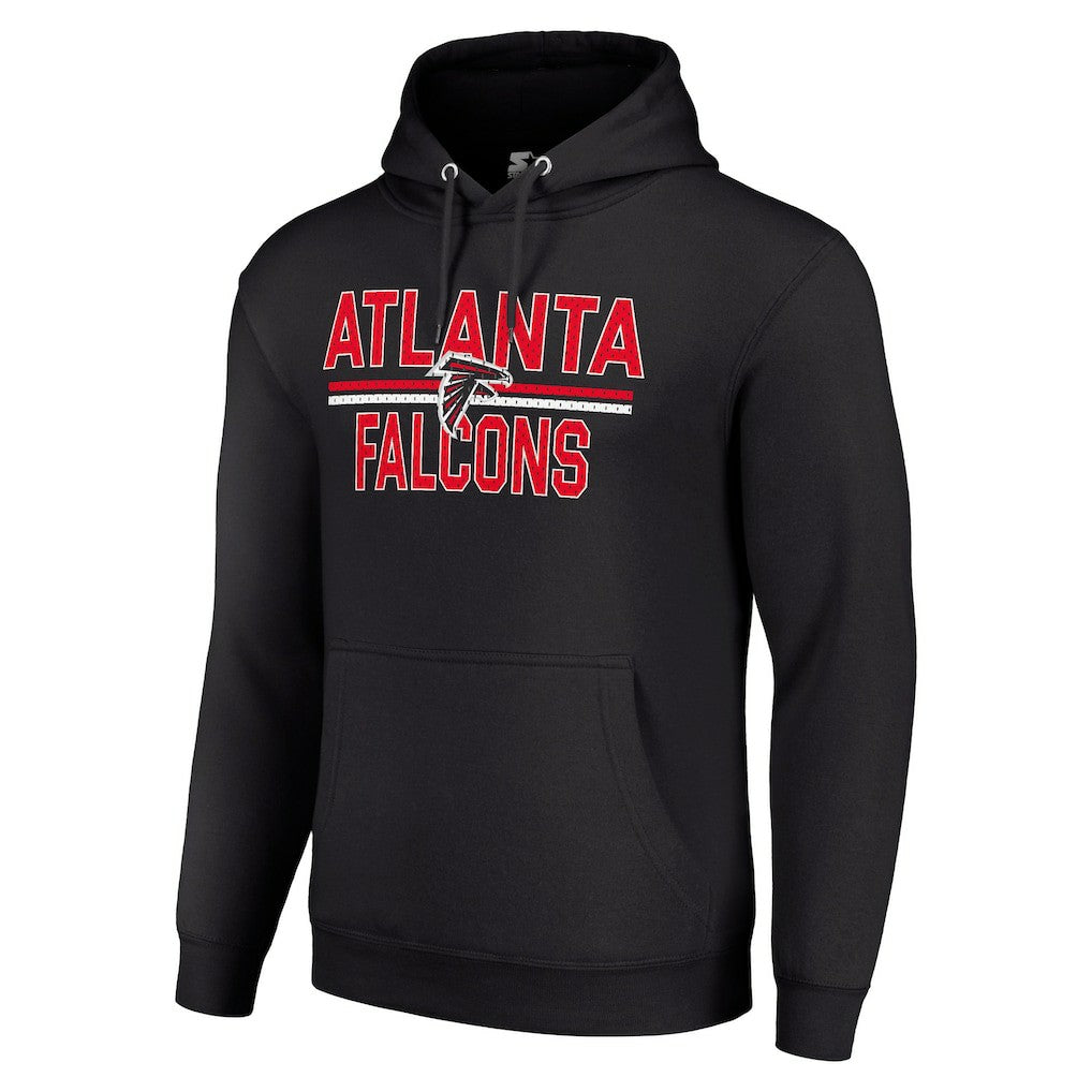 Atlanta Falcons Starter Unisex Team Mesh Print Graphic Tri-Blend Pullover Hoodie - Black cheap