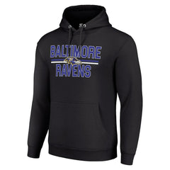 Baltimore Ravens Starter Unisex Team Mesh Print Graphic Tri-Blend Pullover Hoodie - Black for sale