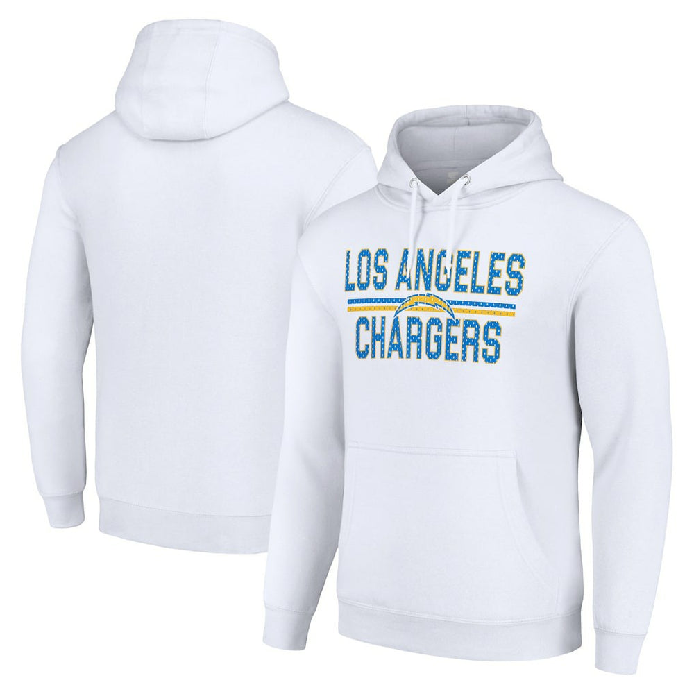 Los Angeles Chargers Starter Unisex Team Mesh Print Graphic Tri-Blend Pullover Hoodie - White for sale