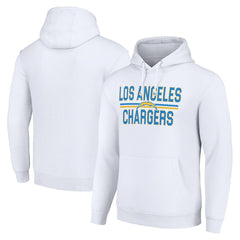 Los Angeles Chargers Starter Unisex Team Mesh Print Graphic Tri-Blend Pullover Hoodie - White for sale
