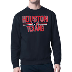 Houston Texans Starter Team Mesh Print Graphic Pullover Sweatshirt - Navy on sale