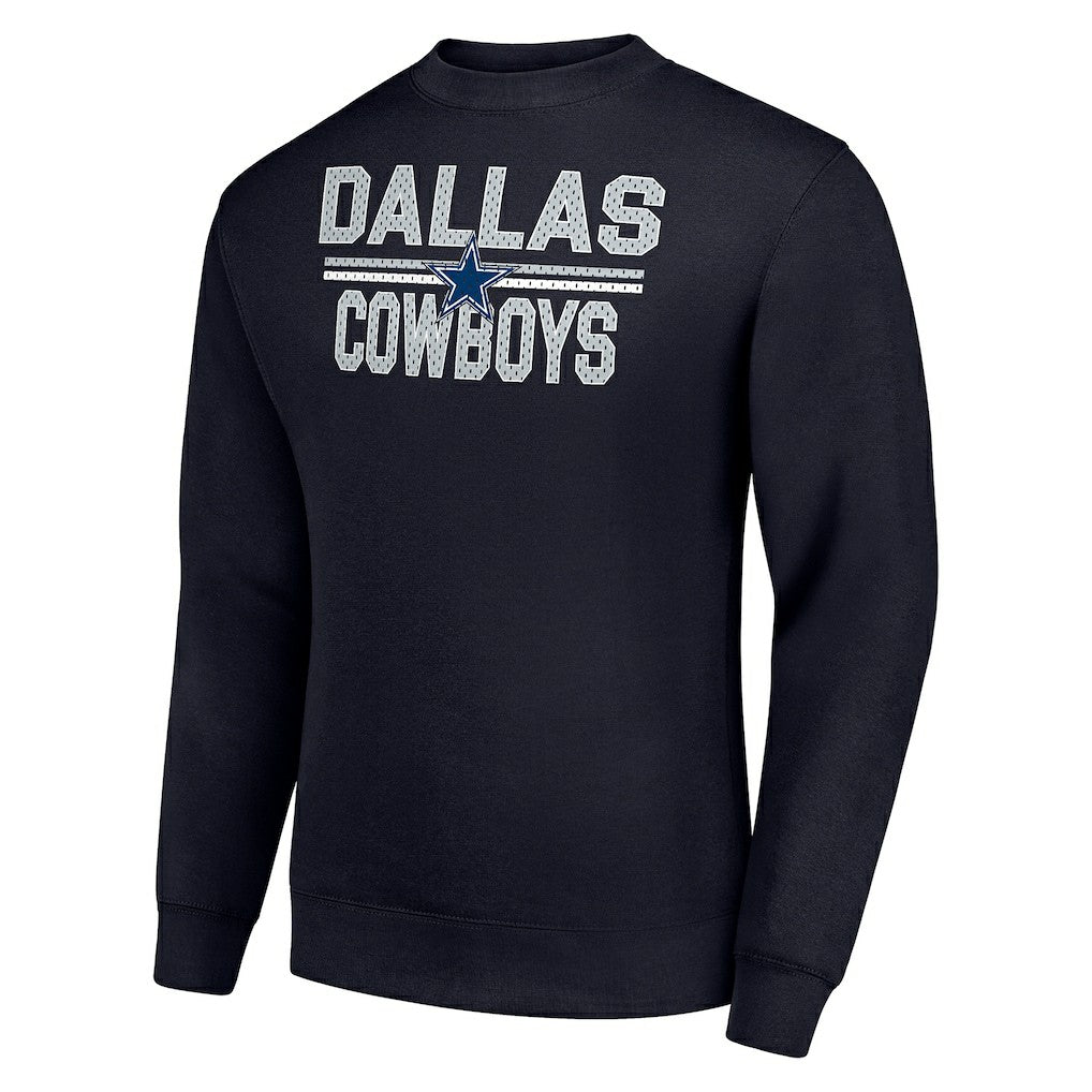 Dallas Cowboys Starter Team Mesh Print Graphic Pullover Sweatshirt - Navy cheap