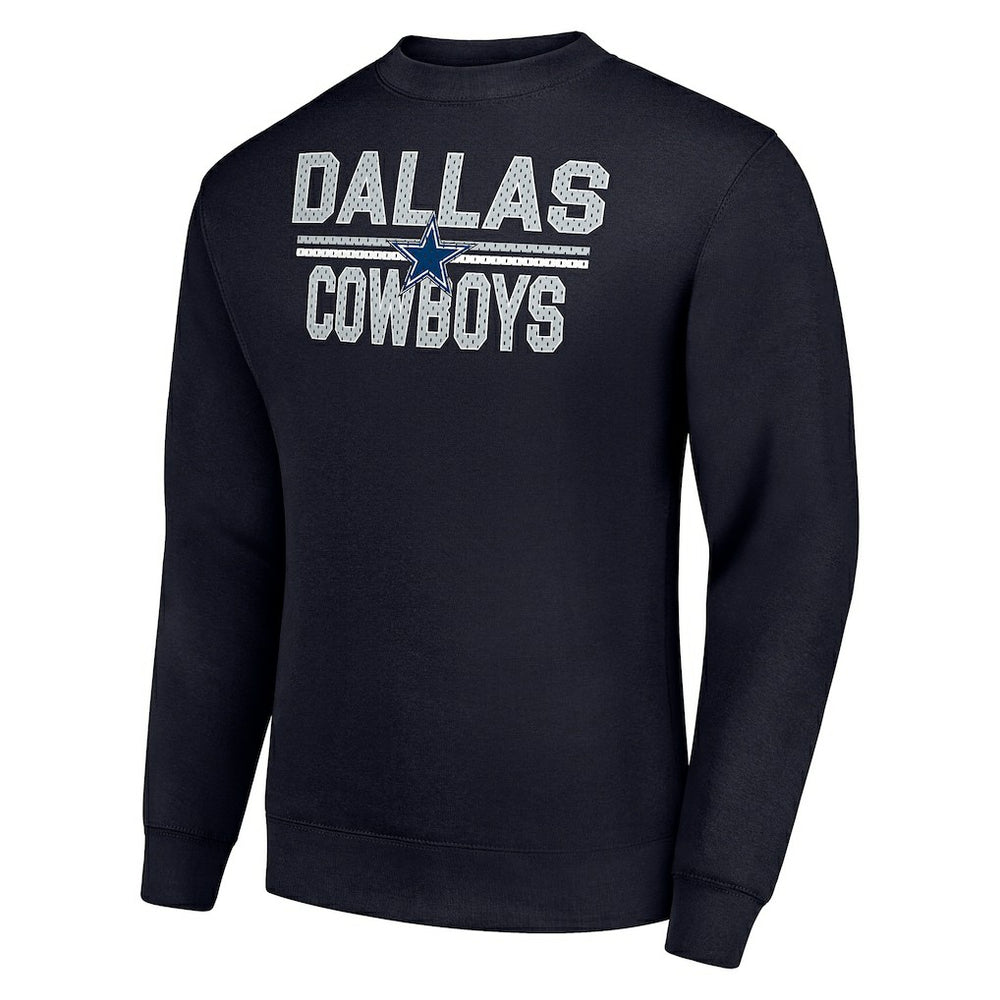Dallas Cowboys Starter Team Mesh Print Graphic Pullover Sweatshirt - Navy cheap