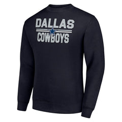 Dallas Cowboys Starter Team Mesh Print Graphic Pullover Sweatshirt - Navy cheap