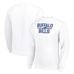 Buffalo Bills Starter Team Mesh Print Graphic Pullover Sweatshirt - White outlet