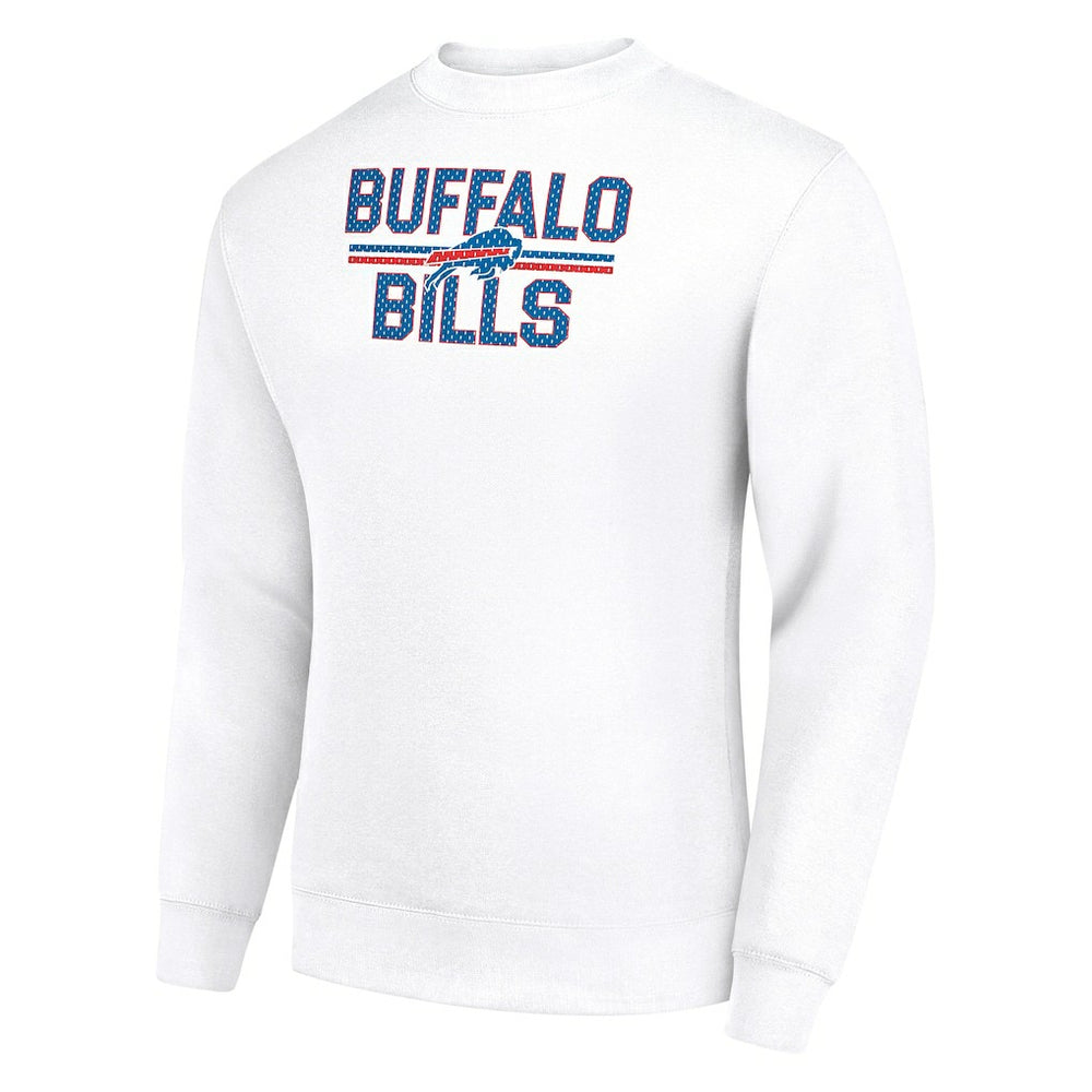 Buffalo Bills Starter Team Mesh Print Graphic Pullover Sweatshirt - White outlet