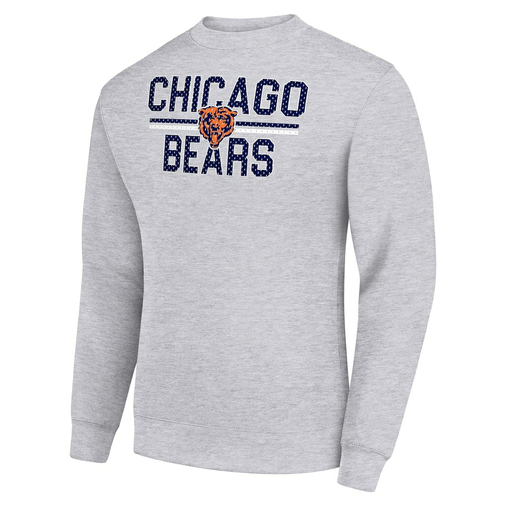 Chicago Bears Starter Team Mesh Print Graphic Pullover Sweatshirt - Heather Gray online