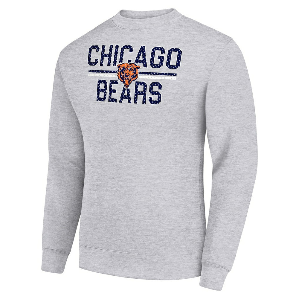 Chicago Bears Starter Team Mesh Print Graphic Pullover Sweatshirt - Heather Gray online
