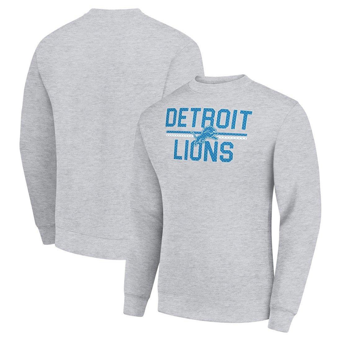 Detroit Lions Starter Team Mesh Print Graphic Pullover Sweatshirt - Heather Gray on sale