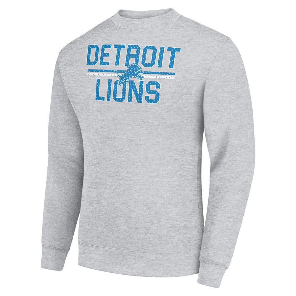 Detroit Lions Starter Team Mesh Print Graphic Pullover Sweatshirt - Heather Gray on sale
