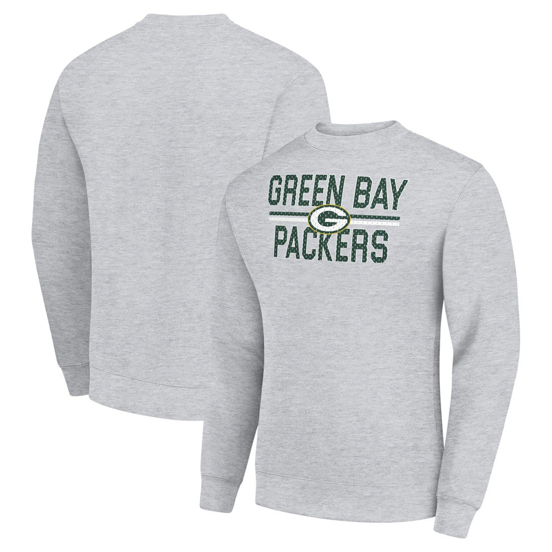 Green Bay Packers Starter Team Mesh Print Graphic Pullover Sweatshirt - Heather Gray sale