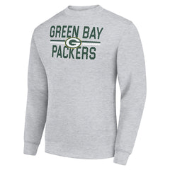 Green Bay Packers Starter Team Mesh Print Graphic Pullover Sweatshirt - Heather Gray sale