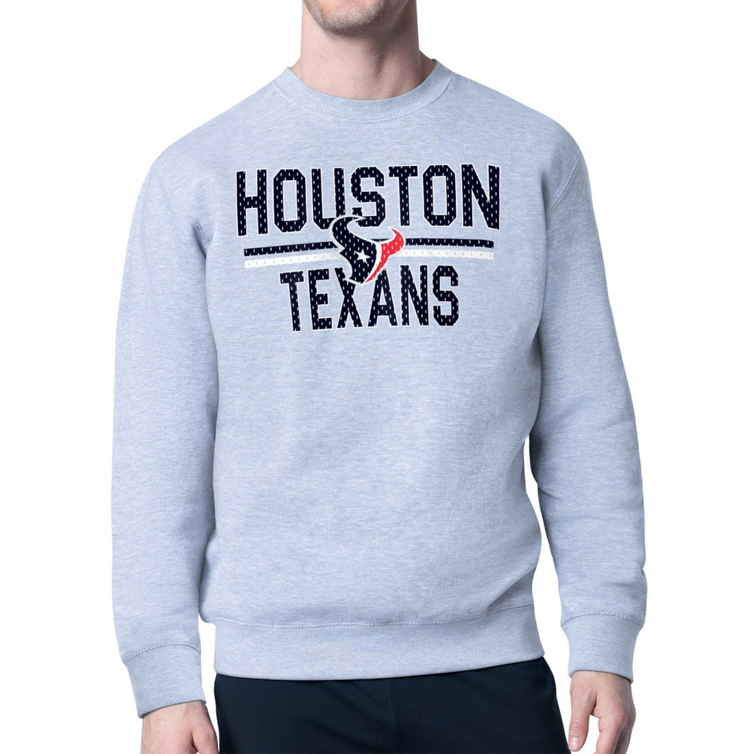 Houston Texans Starter Team Mesh Print Graphic Pullover Sweatshirt - Heather Gray sale