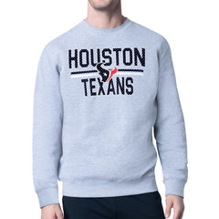 Houston Texans Starter Team Mesh Print Graphic Pullover Sweatshirt - Heather Gray sale