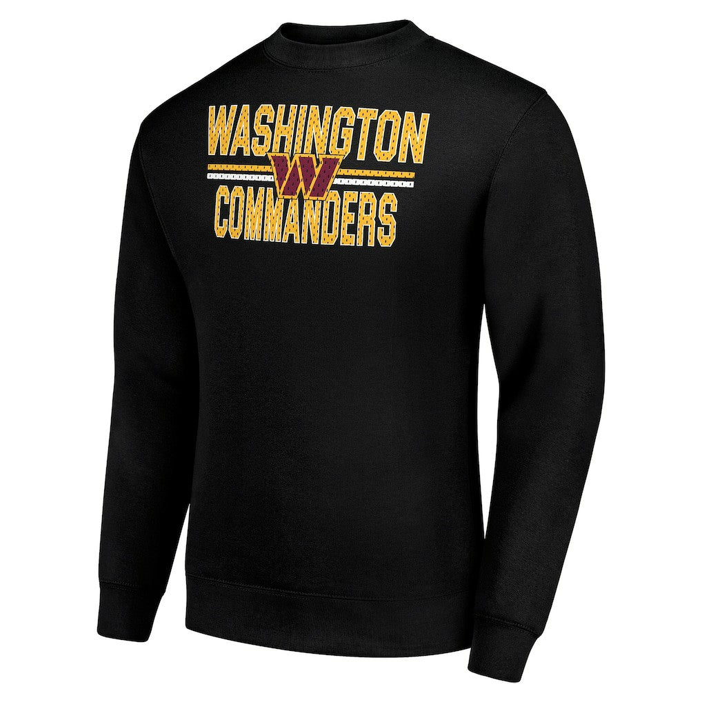 Washington Commanders Starter Team Mesh Print Graphic Pullover Sweatshirt - Black on sale