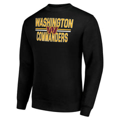 Washington Commanders Starter Team Mesh Print Graphic Pullover Sweatshirt - Black on sale