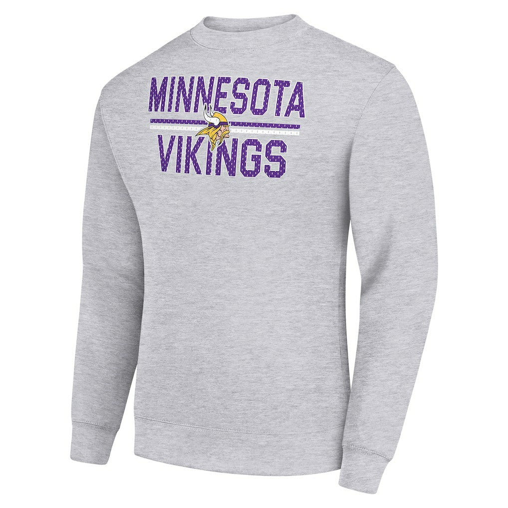 Minnesota Vikings Starter Team Mesh Print Graphic Pullover Sweatshirt - Heather Gray cheap