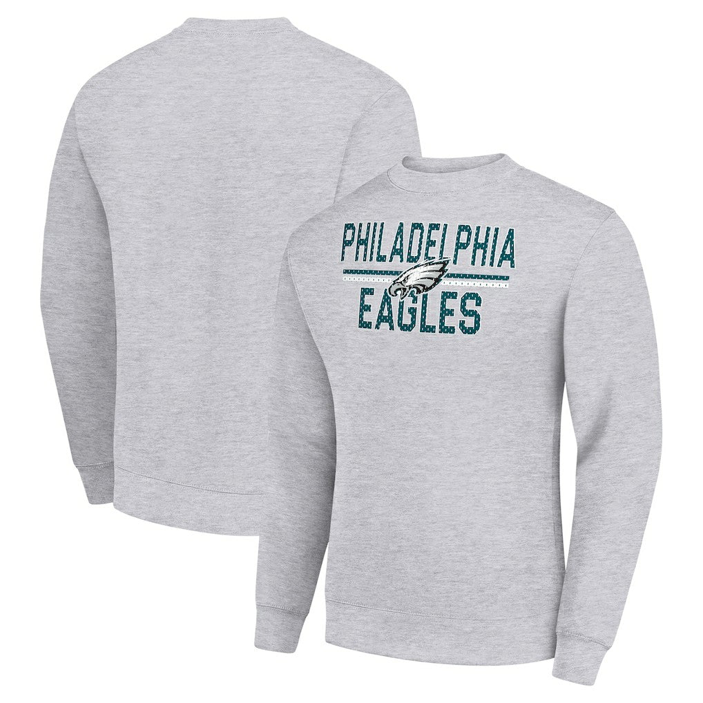 Philadelphia Eagles Starter Team Mesh Print Graphic Pullover Sweatshirt - Heather Gray online