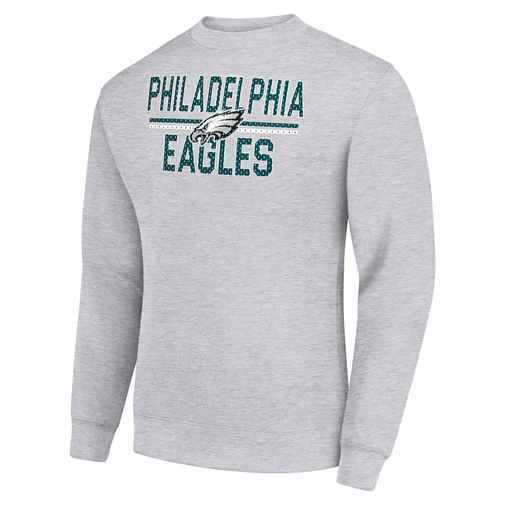 Philadelphia Eagles Starter Team Mesh Print Graphic Pullover Sweatshirt - Heather Gray online