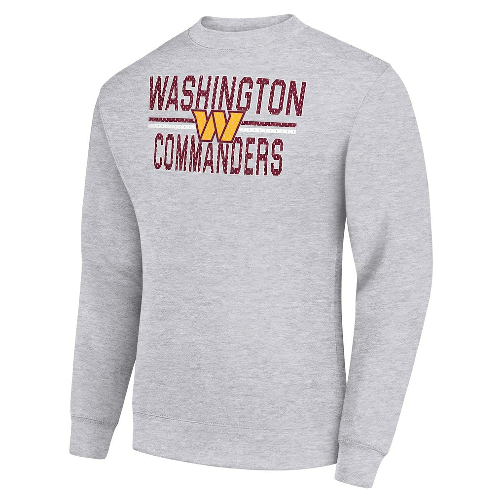 Washington Commanders Starter Team Mesh Print Graphic Pullover Sweatshirt - Heather Gray online