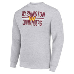 Washington Commanders Starter Team Mesh Print Graphic Pullover Sweatshirt - Heather Gray online