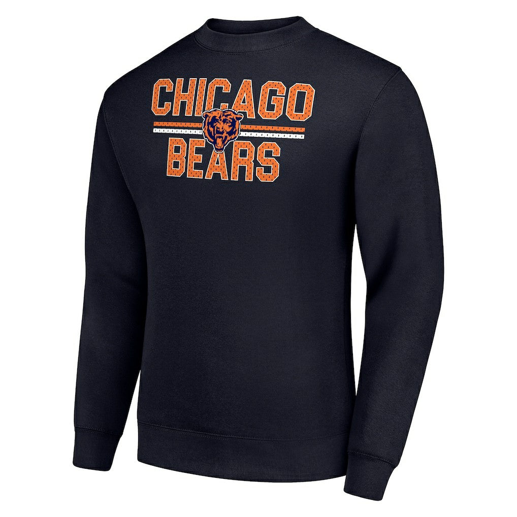 Chicago Bears Starter Team Mesh Print Graphic Pullover Sweatshirt - Navy online