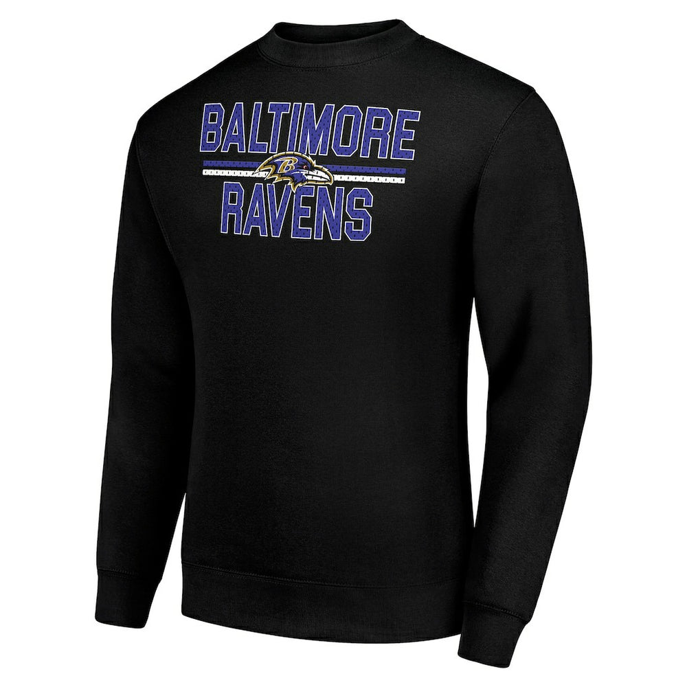 Baltimore Ravens Starter Team Mesh Print Graphic Pullover Sweatshirt - Black discount