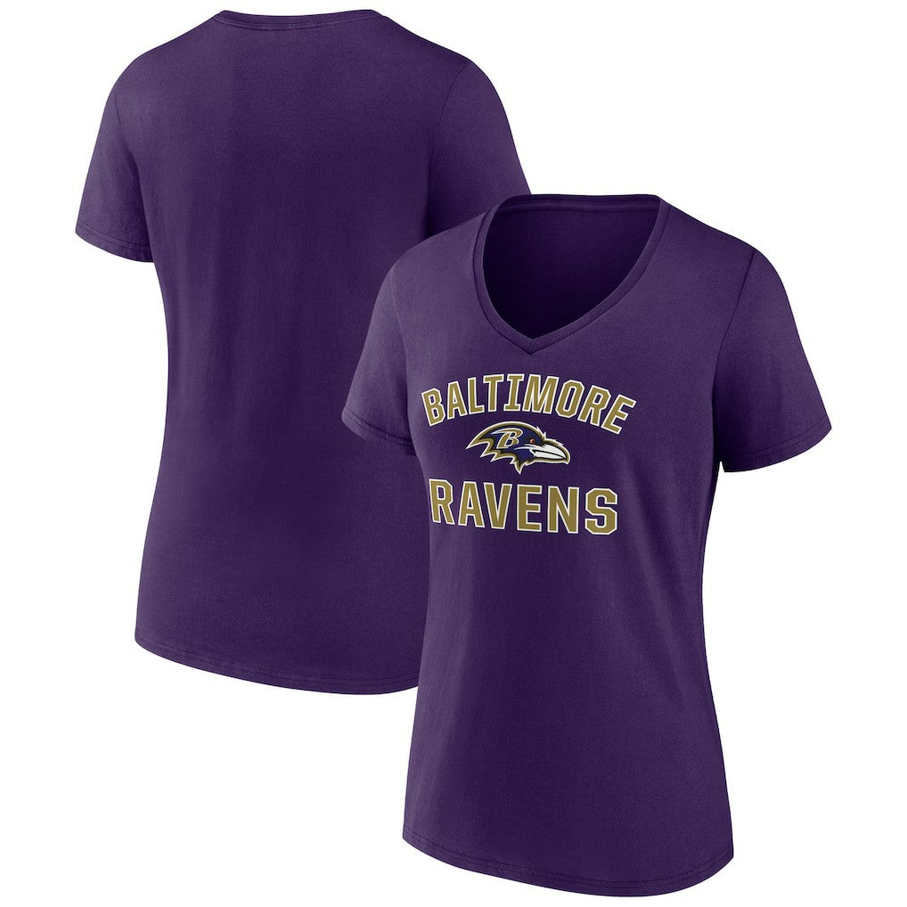 Baltimore Ravens Women's Victory Arch V-Neck T-Shirt - Purple outlet
