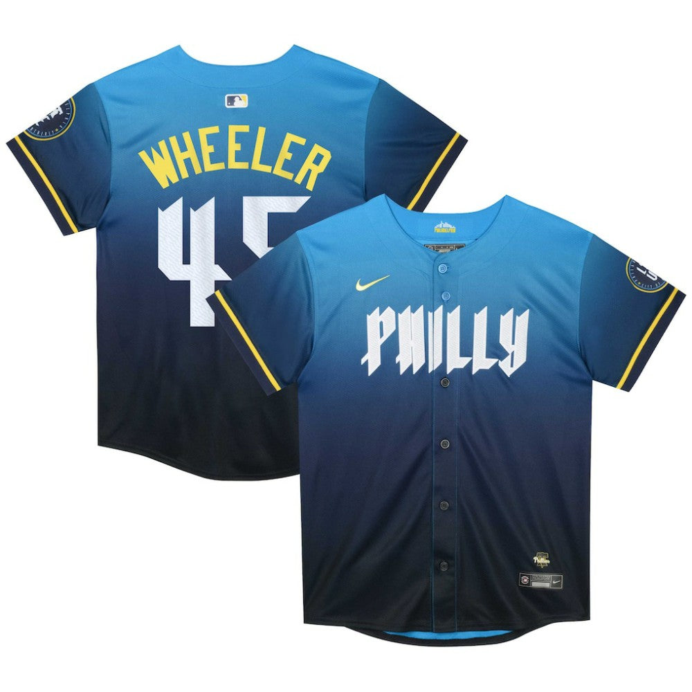Zack Wheeler Philadelphia Phillies Preschool 2024 City Connect Limited Player Jersey - Blue | Nike