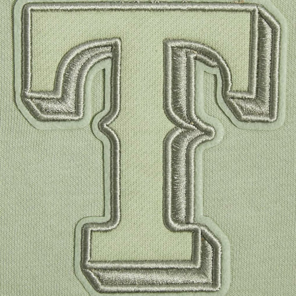 Texas Rangers Pro Standard Women's Neutral Oversized Boxy Cropped Pullover Sweatshirt - Green