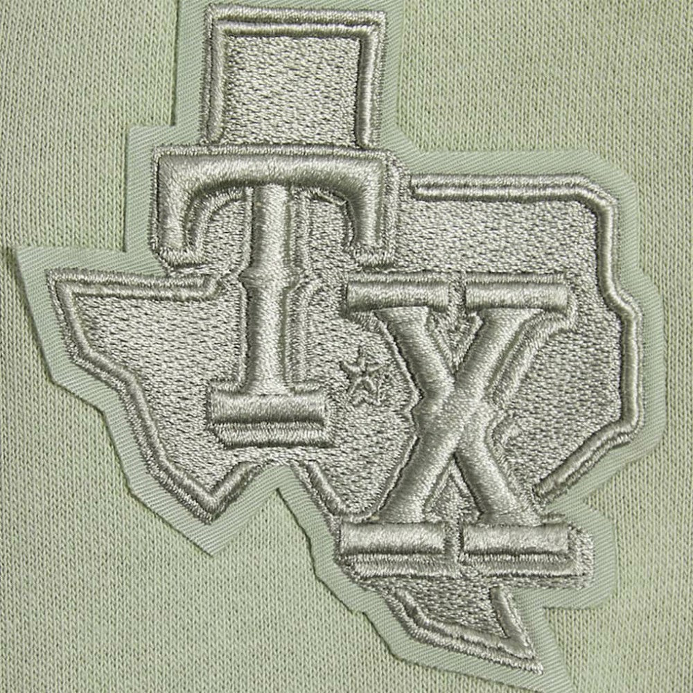 Texas Rangers Pro Standard Women's Neutral Oversized Boxy Cropped Pullover Sweatshirt - Green