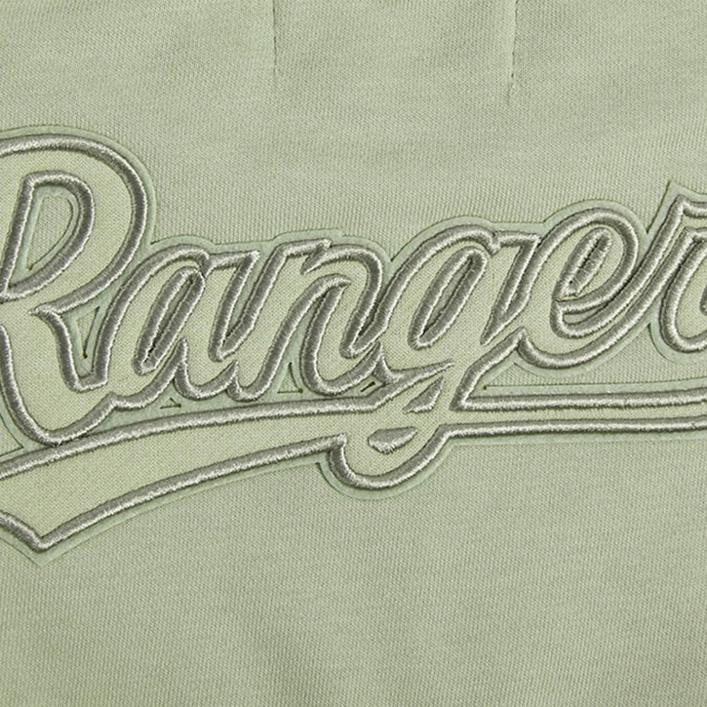Texas Rangers Pro Standard Women's Neutral Oversized Boxy Cropped Pullover Sweatshirt - Green