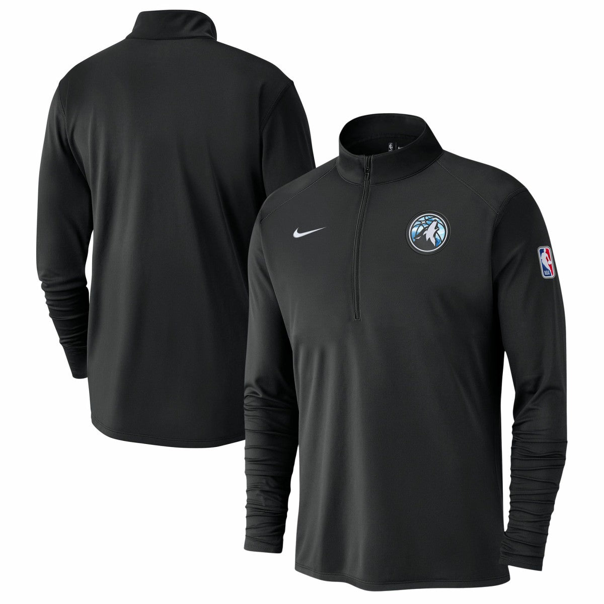 Minnesota Timberwolves 2024/25 City Edition Authentic Coaches Performance Half-Zip Top - Black | Nike for sale