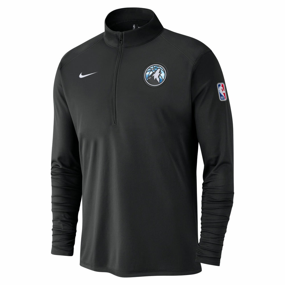 Minnesota Timberwolves 2024/25 City Edition Authentic Coaches Performance Half-Zip Top - Black | Nike for sale