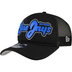 Toronto Blue Jays Retro Bold A-Frame Trucker 9FORTY Adjustable Hat - Black | New Era