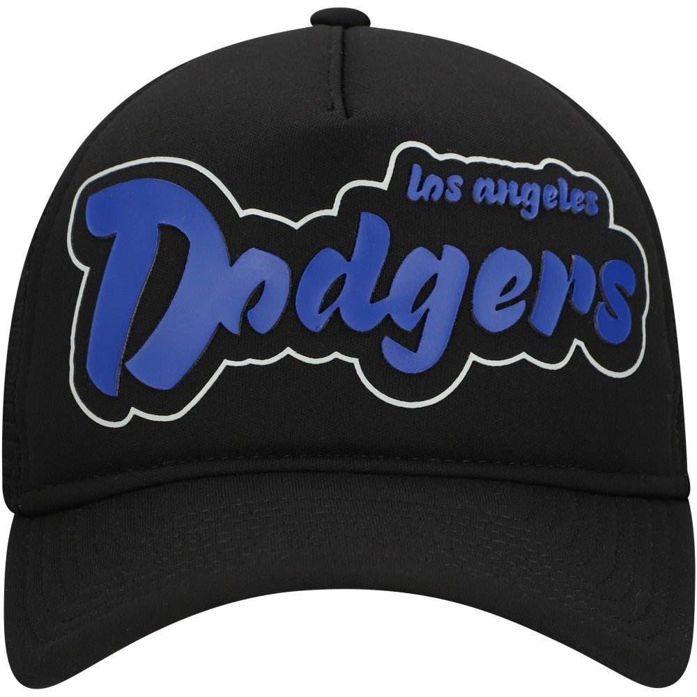 Los Angeles Dodgers Retro Bold A-Frame Trucker 9FORTY Adjustable Hat - Black | New Era