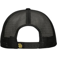 San Diego Padres Retro Bold A-Frame Trucker 9FORTY Adjustable Hat - Black | New Era