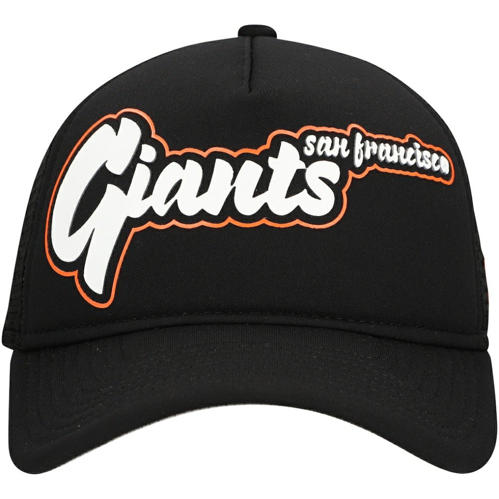 San Francisco Giants Retro Bold A-Frame Trucker 9FORTY Adjustable Hat - Black | New Era