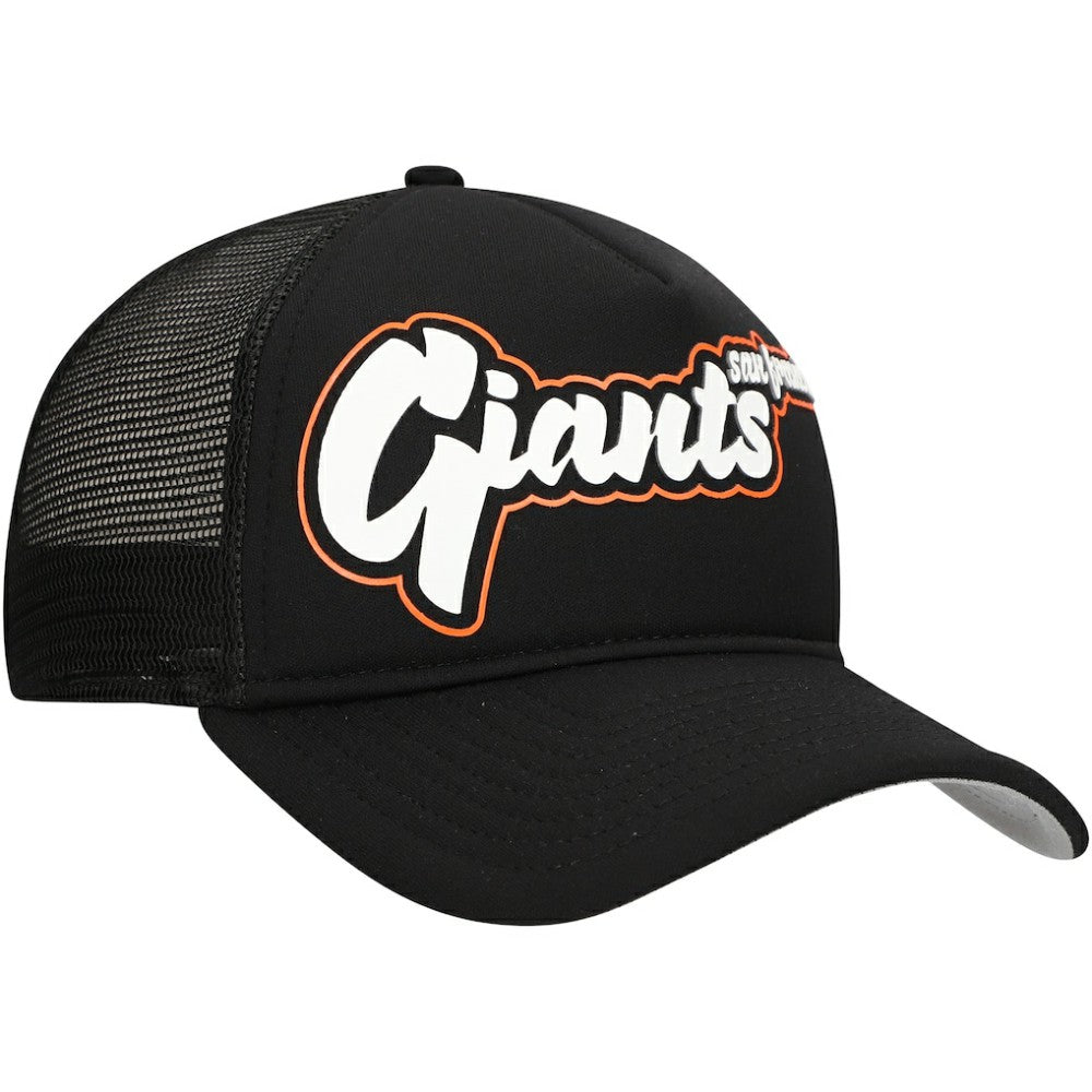 San Francisco Giants Retro Bold A-Frame Trucker 9FORTY Adjustable Hat - Black | New Era
