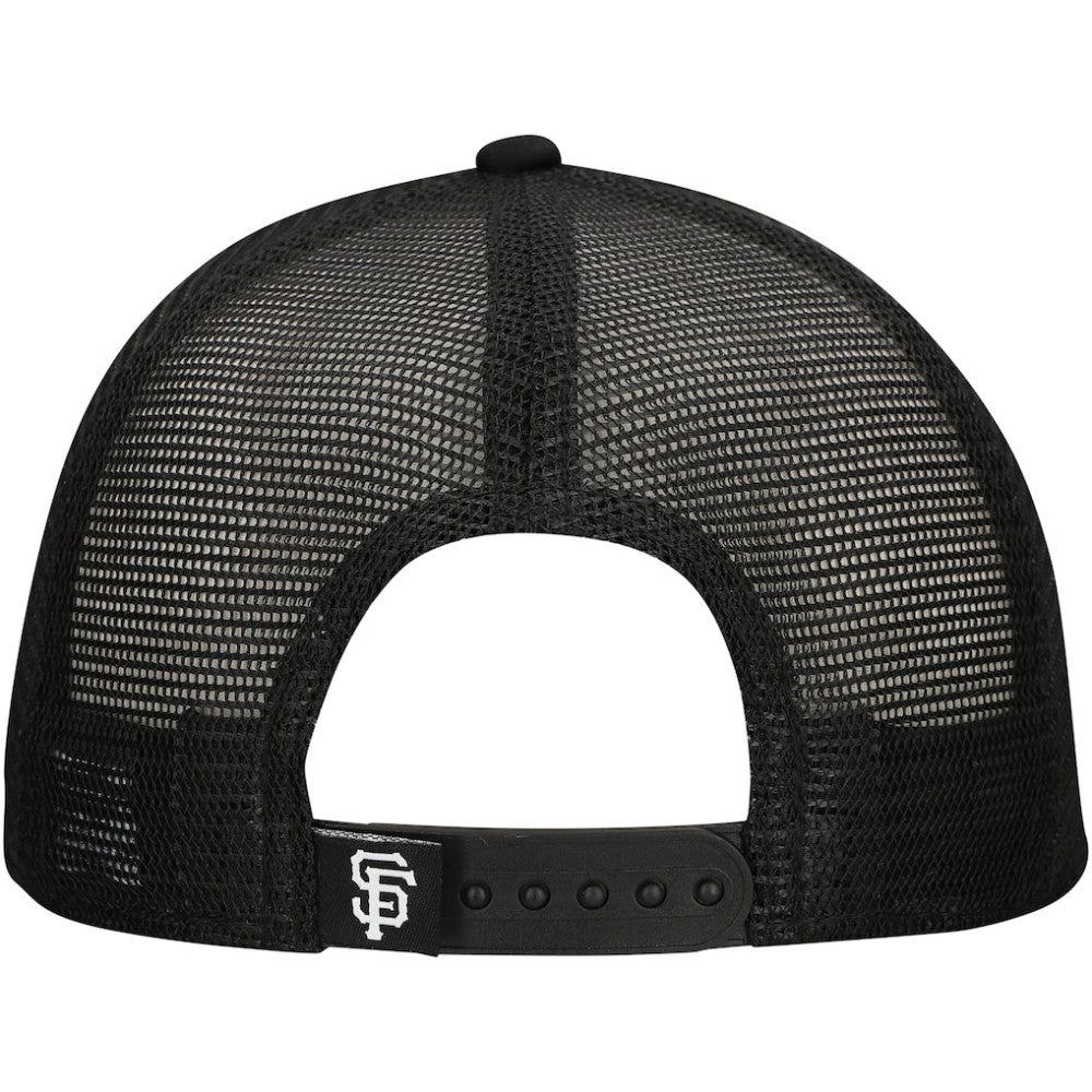 San Francisco Giants Retro Bold A-Frame Trucker 9FORTY Adjustable Hat - Black | New Era