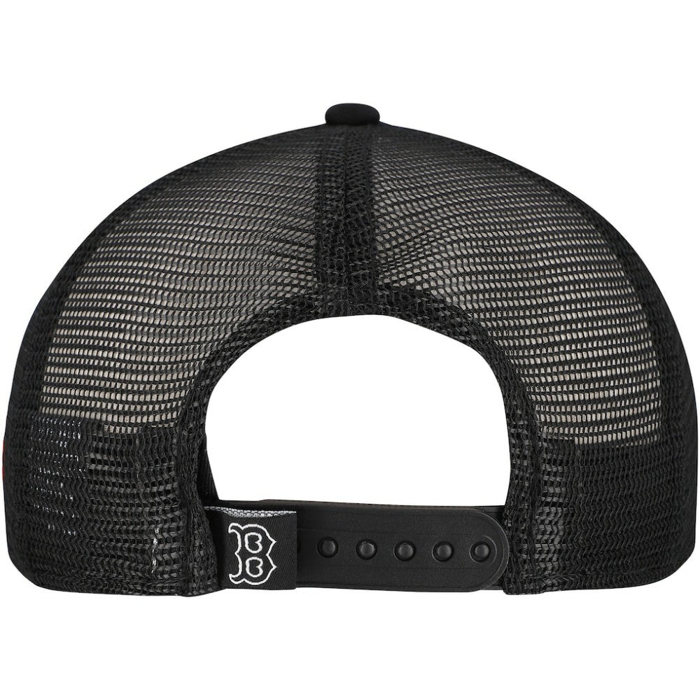 Boston Red Sox Retro Bold A-Frame Trucker 9FORTY Adjustable Hat - Black | New Era