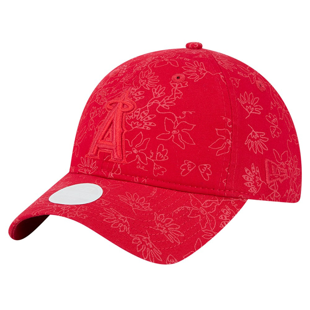 Los Angeles Angels Women's Tonal Floral 9TWENTY Adjustable Hat - Red | New Era
