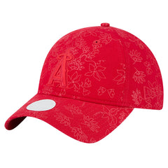 Los Angeles Angels Women's Tonal Floral 9TWENTY Adjustable Hat - Red | New Era