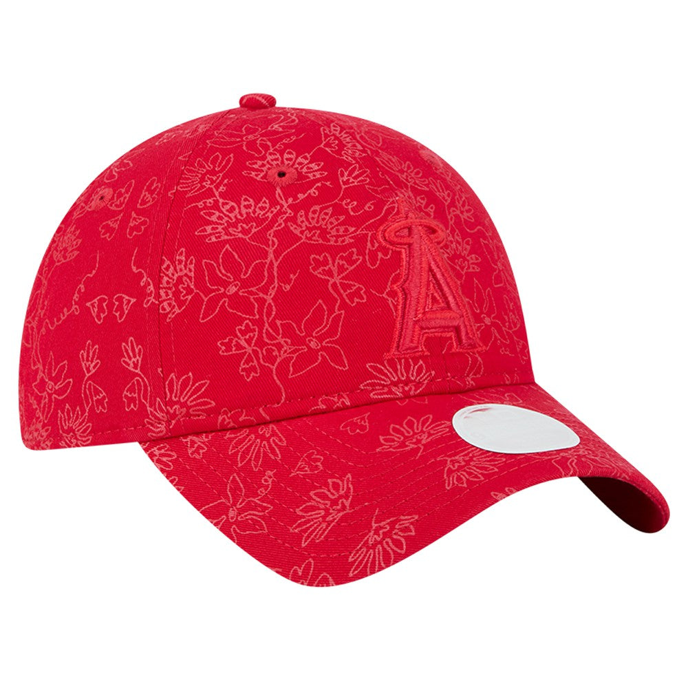 Los Angeles Angels Women's Tonal Floral 9TWENTY Adjustable Hat - Red | New Era