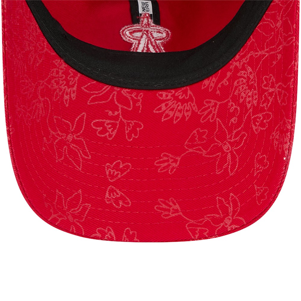 Los Angeles Angels Women's Tonal Floral 9TWENTY Adjustable Hat - Red | New Era