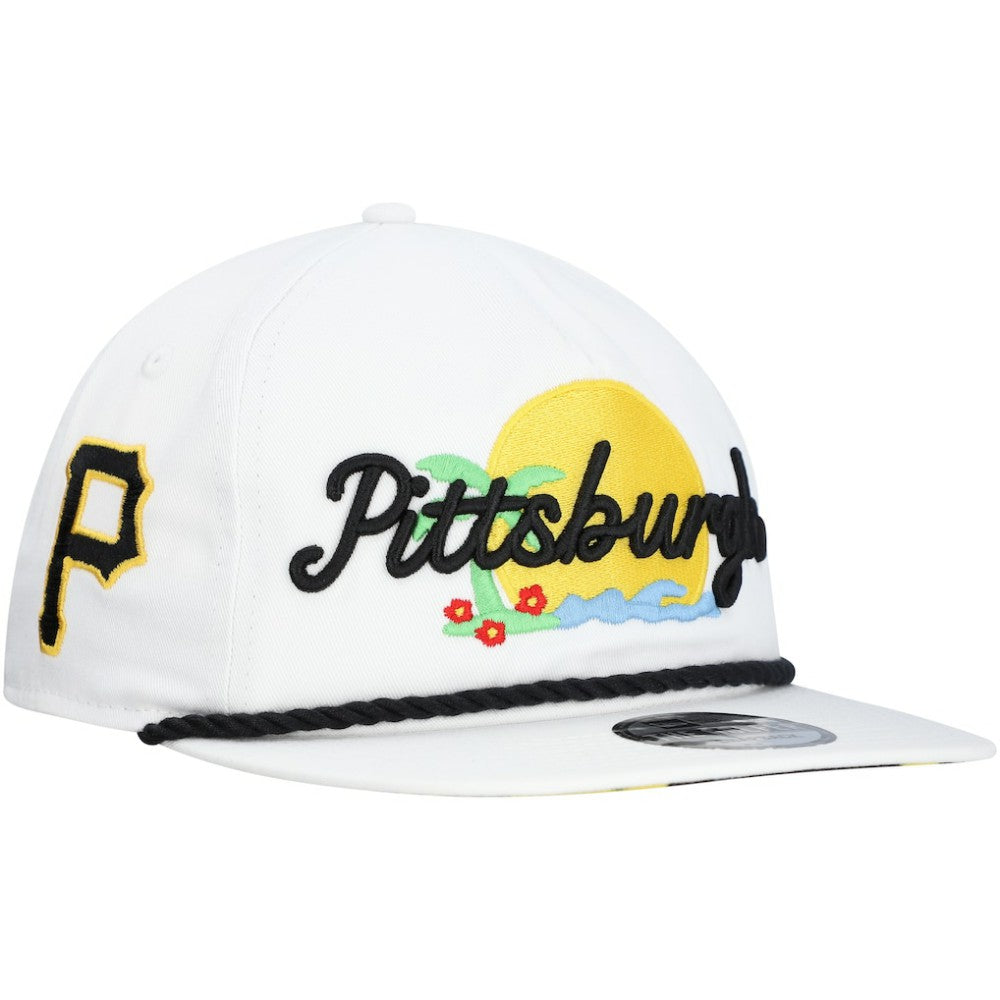 Pittsburgh Pirates Paradise Golfer Adjustable Hat - White | New Era