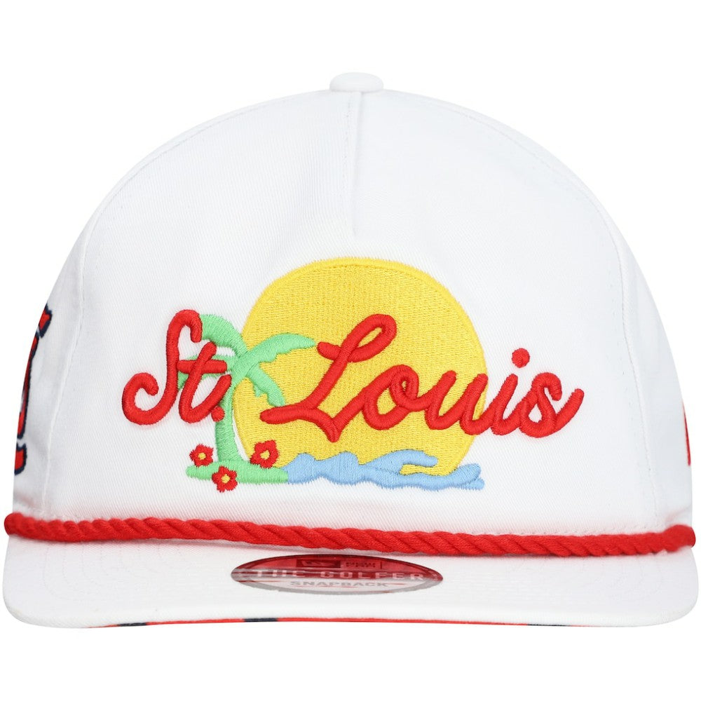 St. Louis Cardinals Paradise Golfer Adjustable Hat - White | New Era