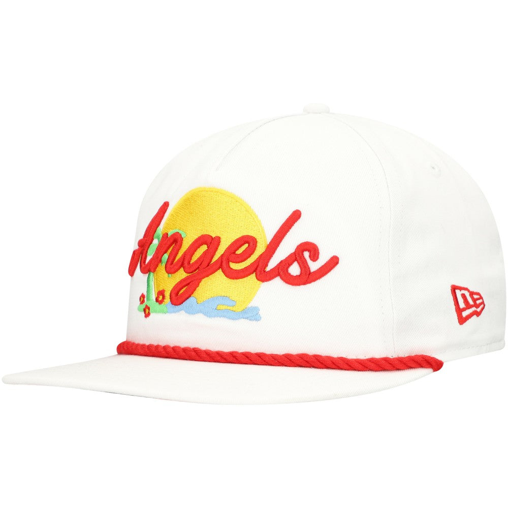 Los Angeles Angels Paradise Golfer Adjustable Hat - White | New Era