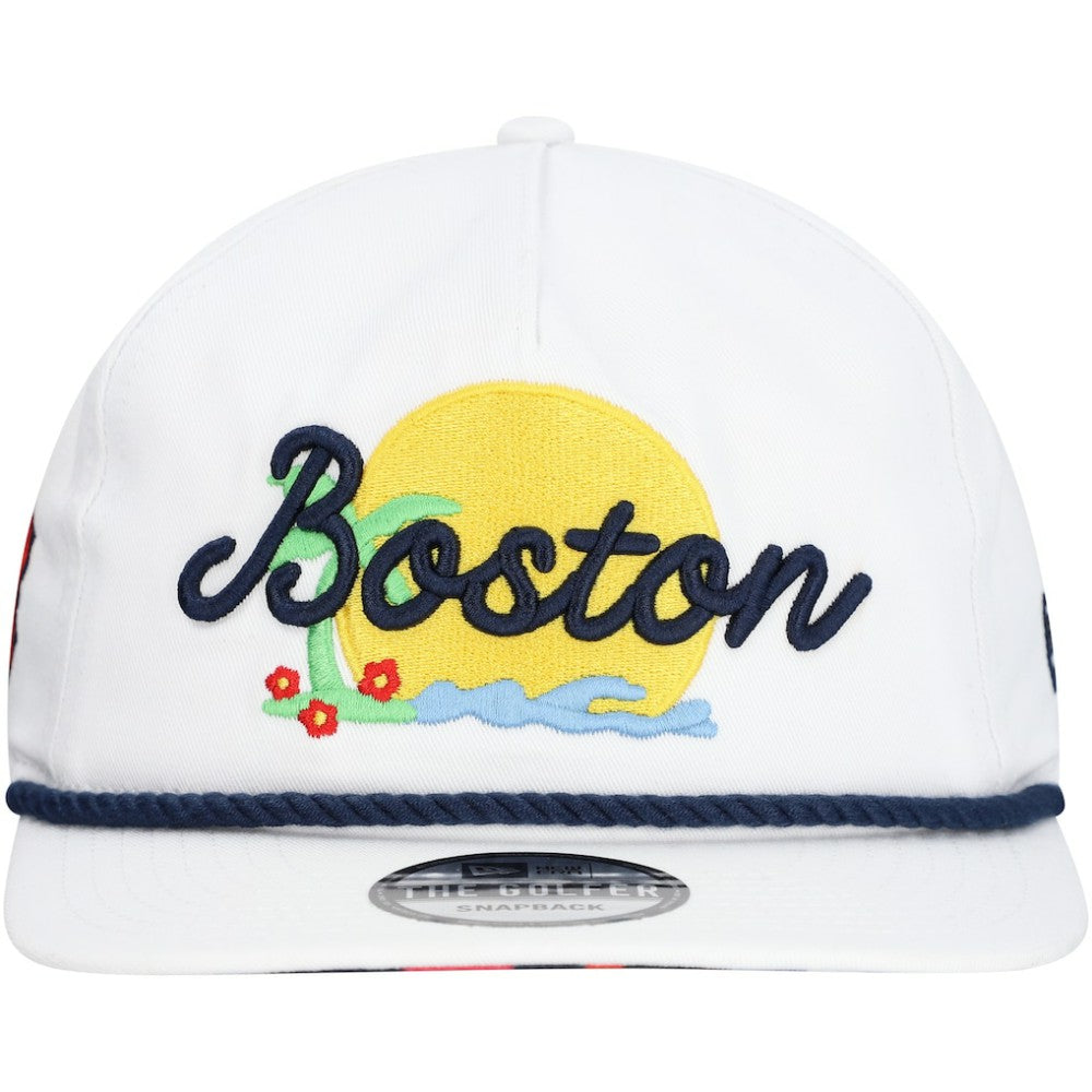 Boston Red Sox Paradise Golfer Adjustable Hat - White | New Era