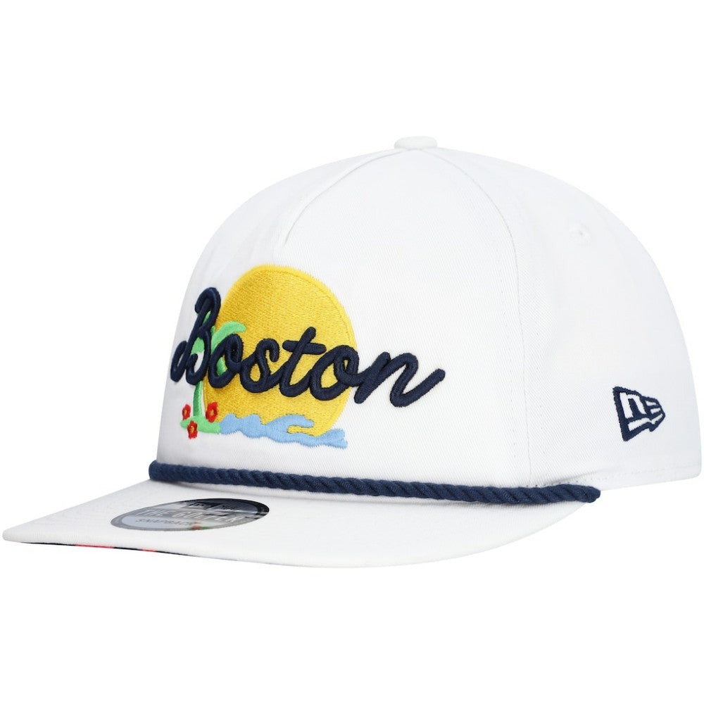 Boston Red Sox Paradise Golfer Adjustable Hat - White | New Era